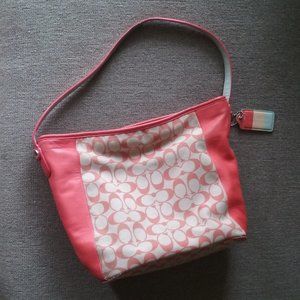 Coach Bag L1273-23488 Salmon/Orange + Mint Accent